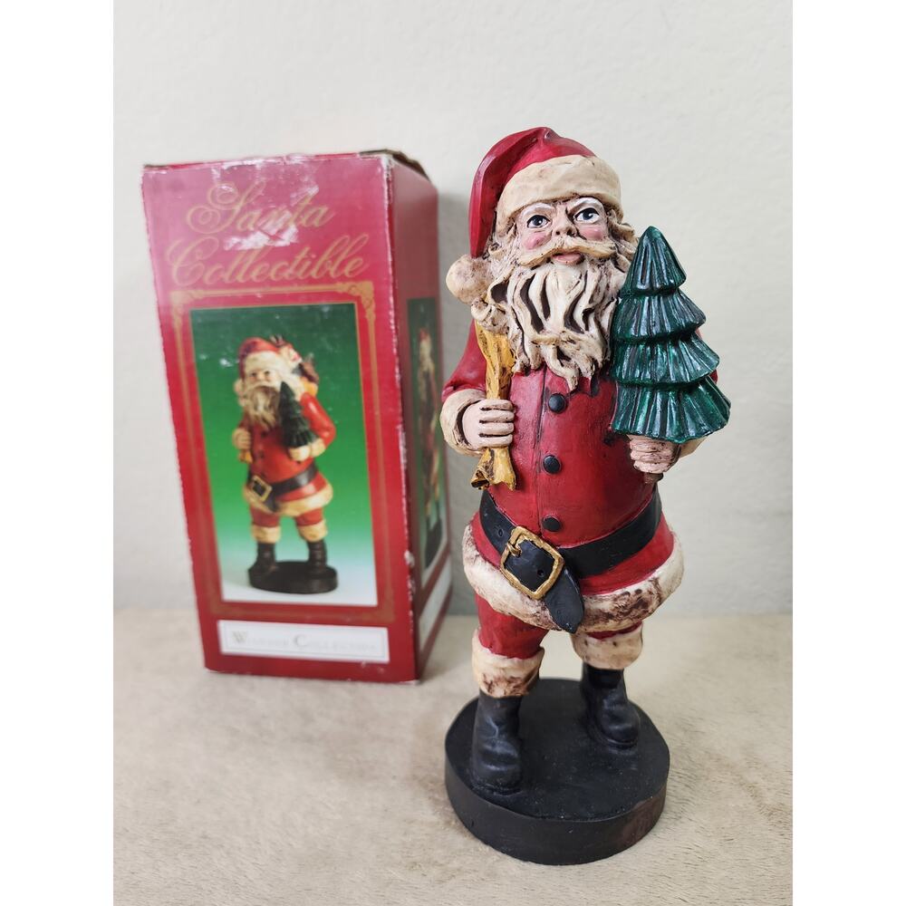 Christmas Santa Claus Figurine Windsor Collection 10" Holiday w/ Box Ceramic Vtg